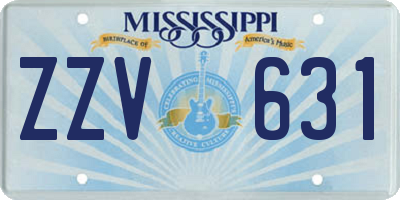 MS license plate ZZV631