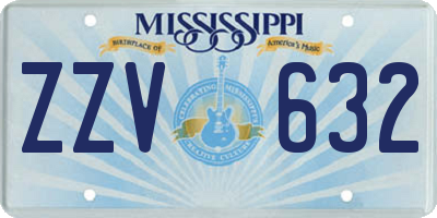 MS license plate ZZV632