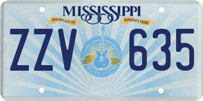 MS license plate ZZV635