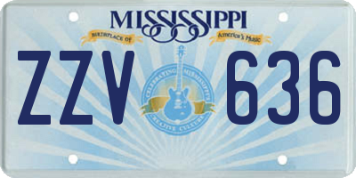 MS license plate ZZV636