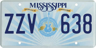 MS license plate ZZV638