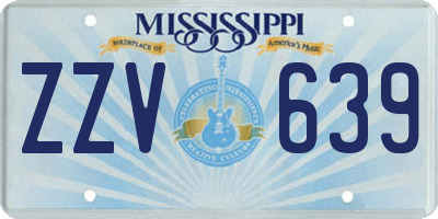 MS license plate ZZV639