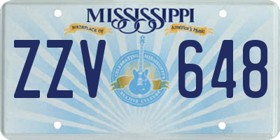 MS license plate ZZV648