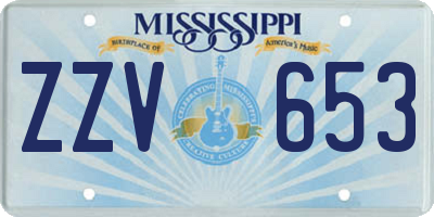 MS license plate ZZV653