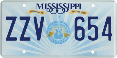 MS license plate ZZV654