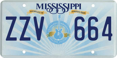 MS license plate ZZV664