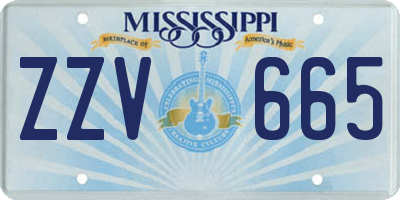 MS license plate ZZV665