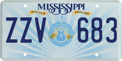 MS license plate ZZV683