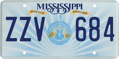 MS license plate ZZV684