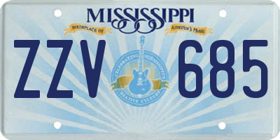 MS license plate ZZV685