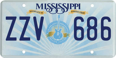 MS license plate ZZV686