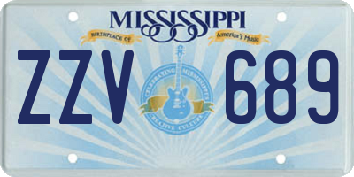 MS license plate ZZV689