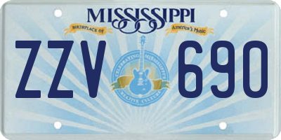 MS license plate ZZV690