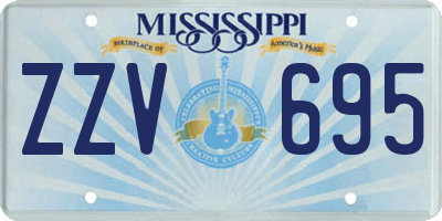 MS license plate ZZV695