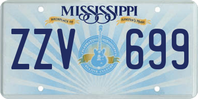 MS license plate ZZV699