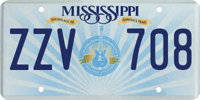 MS license plate ZZV708