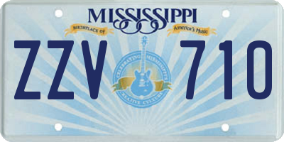 MS license plate ZZV710