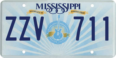 MS license plate ZZV711