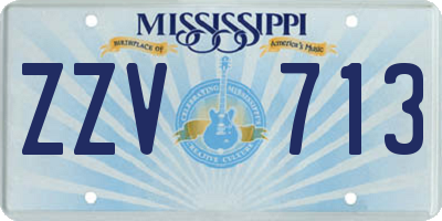 MS license plate ZZV713