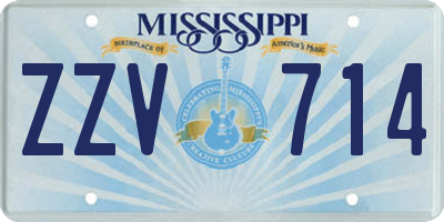 MS license plate ZZV714