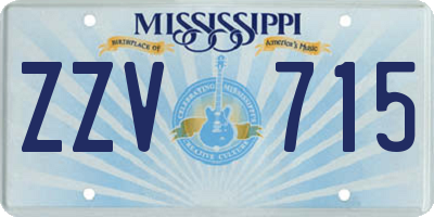 MS license plate ZZV715