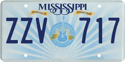 MS license plate ZZV717