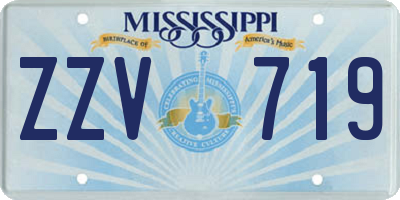 MS license plate ZZV719