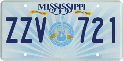 MS license plate ZZV721