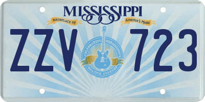 MS license plate ZZV723