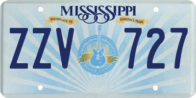 MS license plate ZZV727