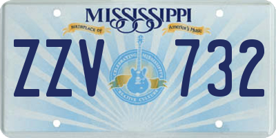 MS license plate ZZV732