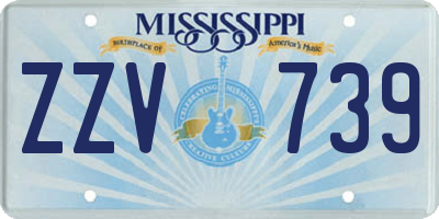 MS license plate ZZV739