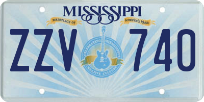 MS license plate ZZV740