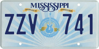 MS license plate ZZV741