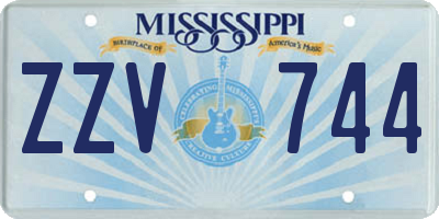 MS license plate ZZV744