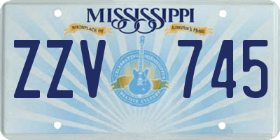 MS license plate ZZV745