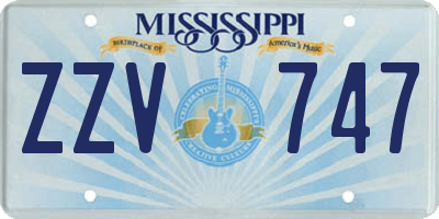 MS license plate ZZV747