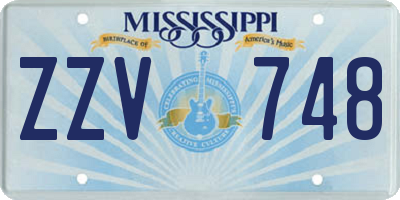 MS license plate ZZV748