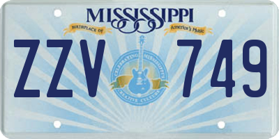 MS license plate ZZV749