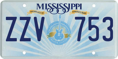 MS license plate ZZV753