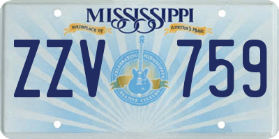 MS license plate ZZV759