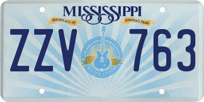 MS license plate ZZV763