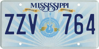 MS license plate ZZV764