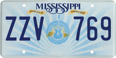 MS license plate ZZV769