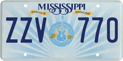 MS license plate ZZV770