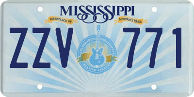 MS license plate ZZV771