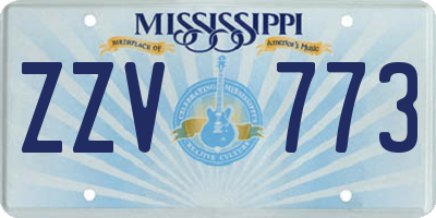 MS license plate ZZV773