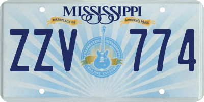 MS license plate ZZV774