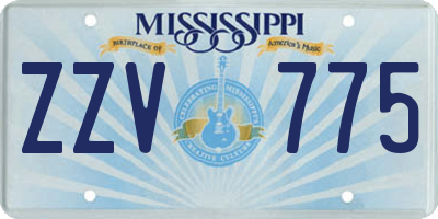 MS license plate ZZV775