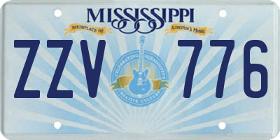 MS license plate ZZV776